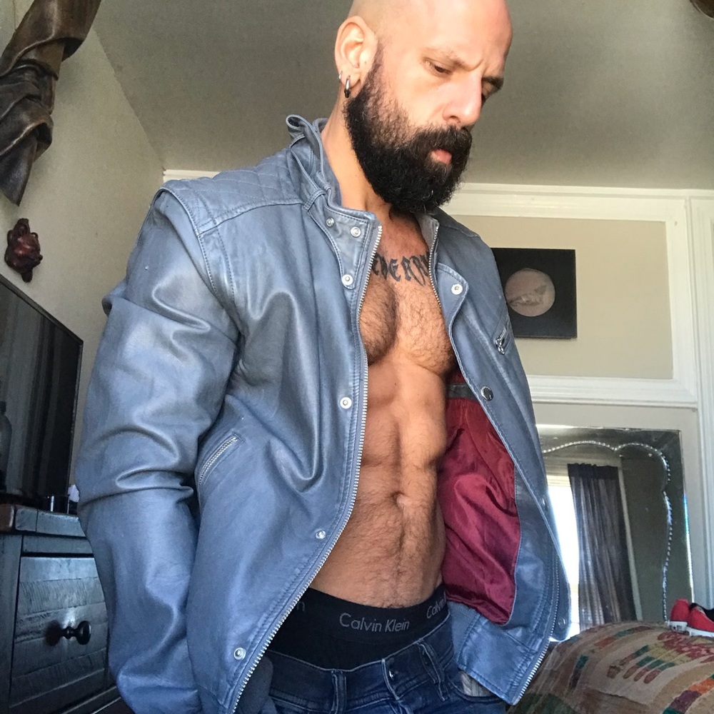 Vintage grey MEMBERS ONLY leather jacket/vest